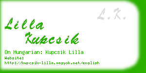 lilla kupcsik business card